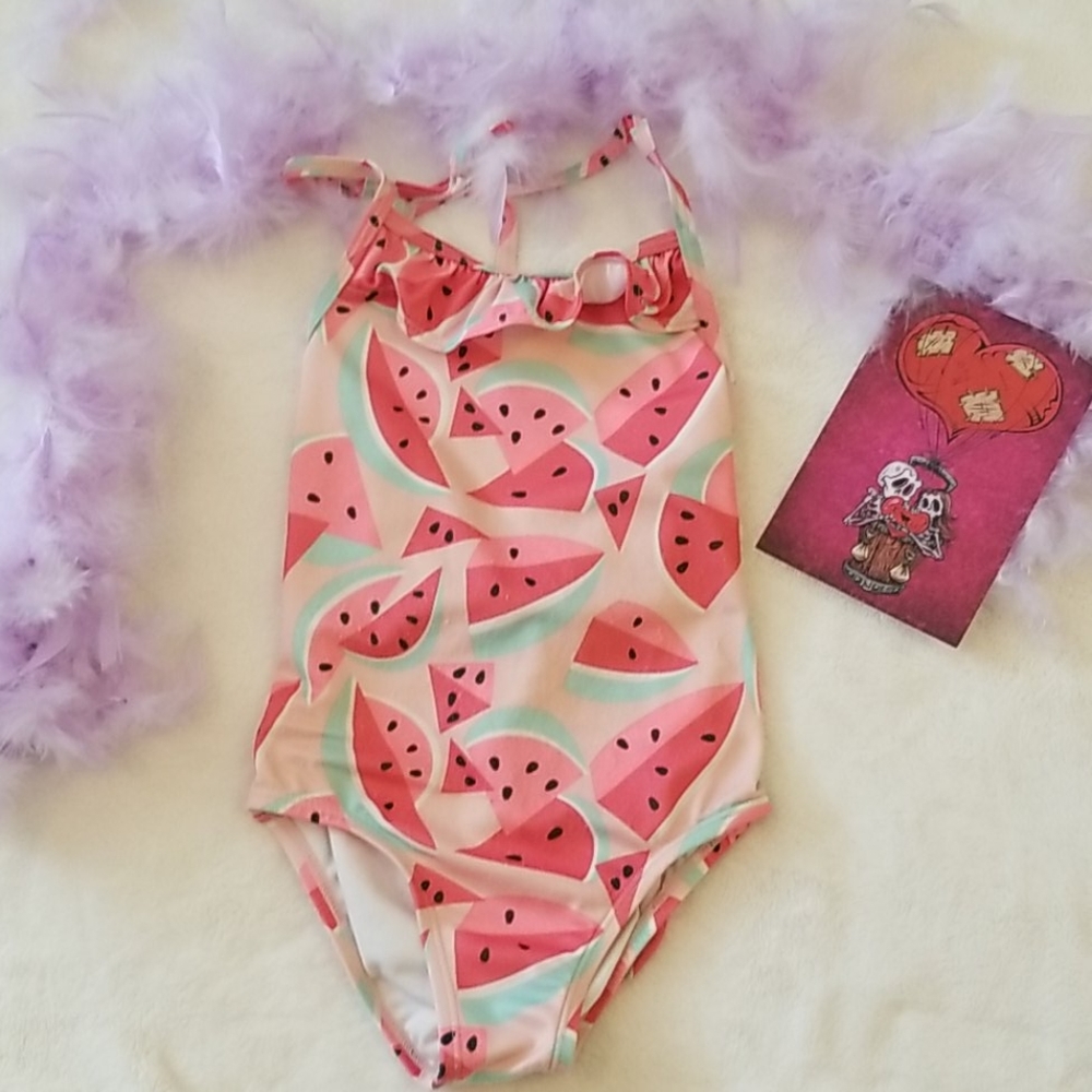 Girl's Gymboree Bathing Suit Watermelons size 5
